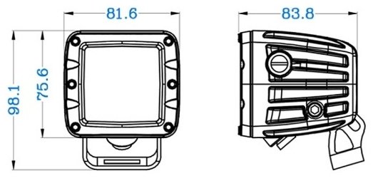 AURORA светодиодная фара ALO-D1-2-P23-RGB 40 Вт квадратная купить,64500
