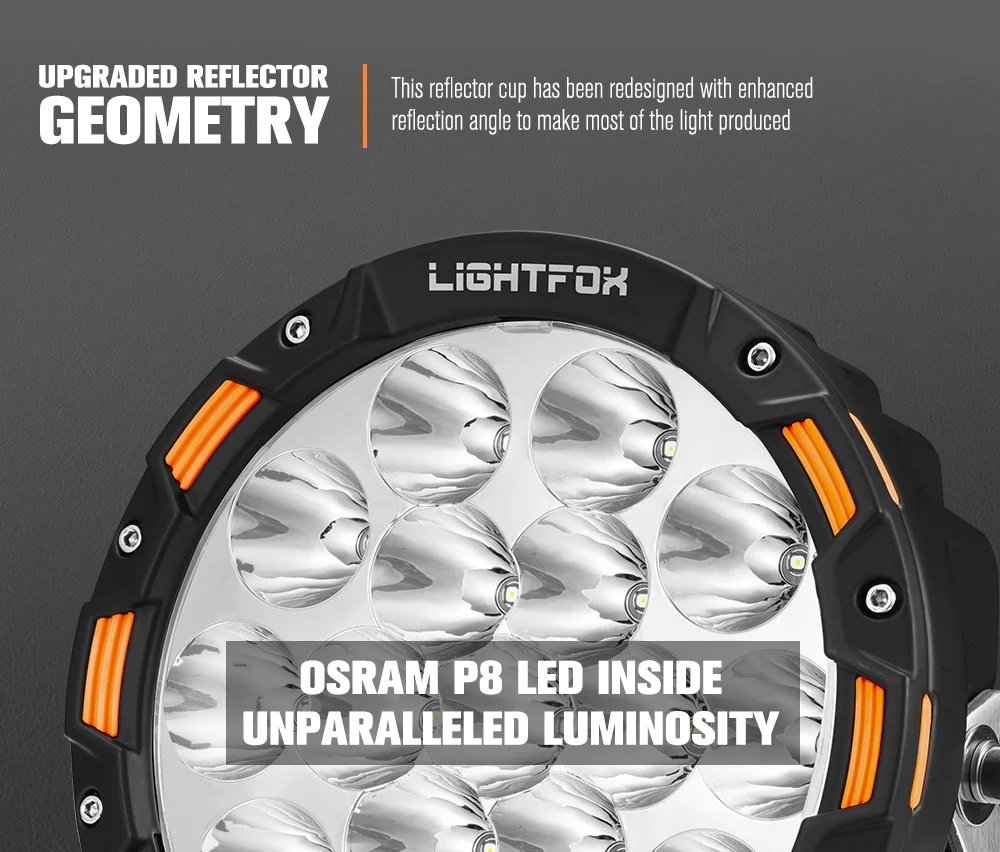 LightFox светодиодная фара LF-DL7-PF-2 98 Вт круглая купить,136400