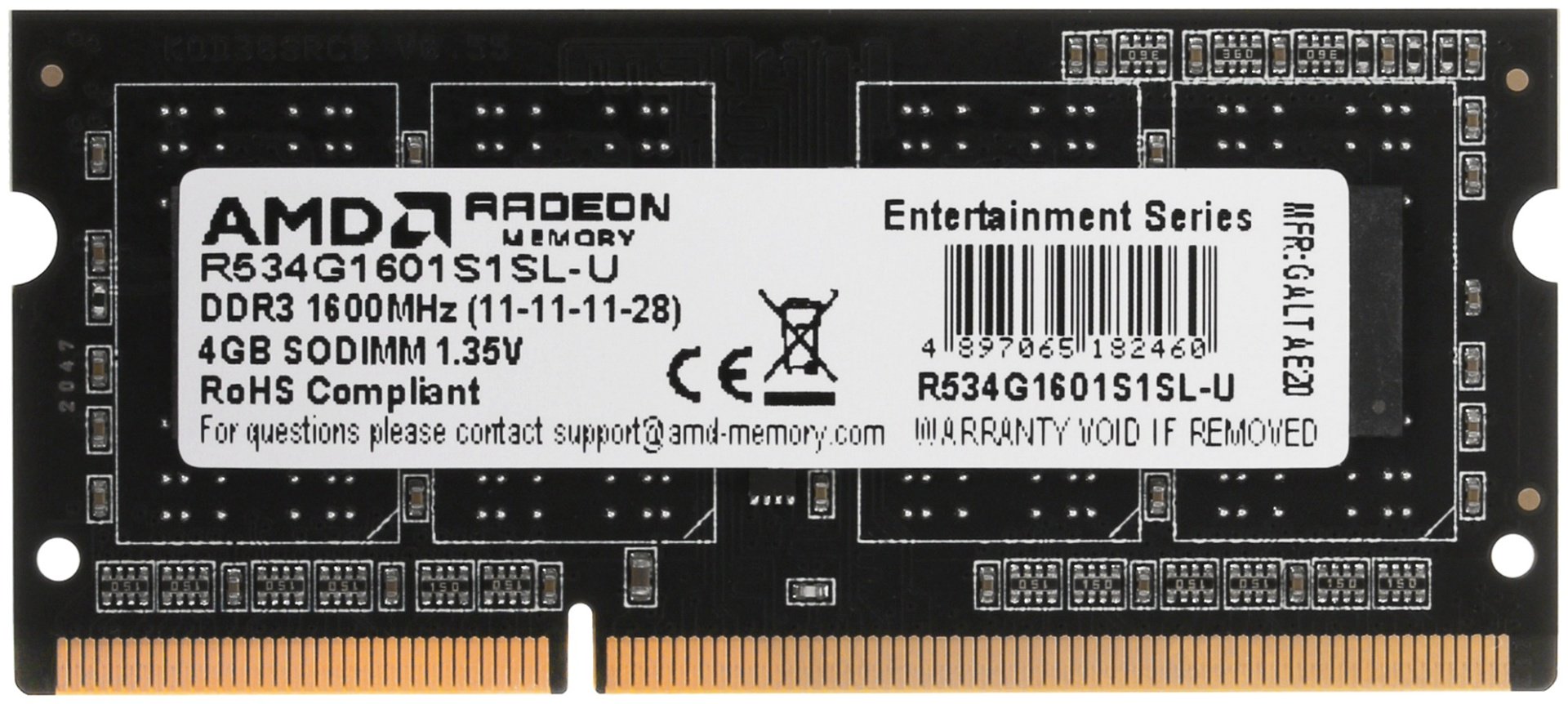 Оперативная память AMD Radeon R534G1601S1SL-U 4 Гб купить,NaN