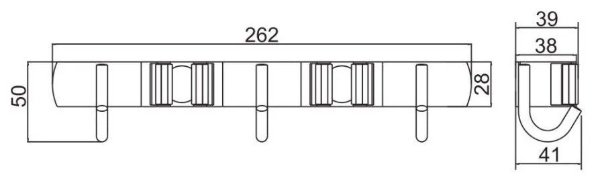 KABINKA.KZ держатель P142-2 1 шт, металл купить,30100