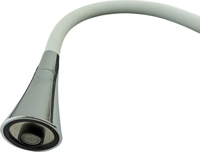 Смеситель с гибким изливом Oute T9313B, латунь, цвет белый, хром - ForteMarket Смеситель с гибким изливом Oute T9313B, латунь, цвет белый, хром купить,50400