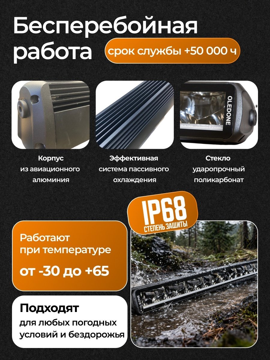 Oledone светодиодная балка WD-BBD10 60 Вт прямоугольная купить,57000