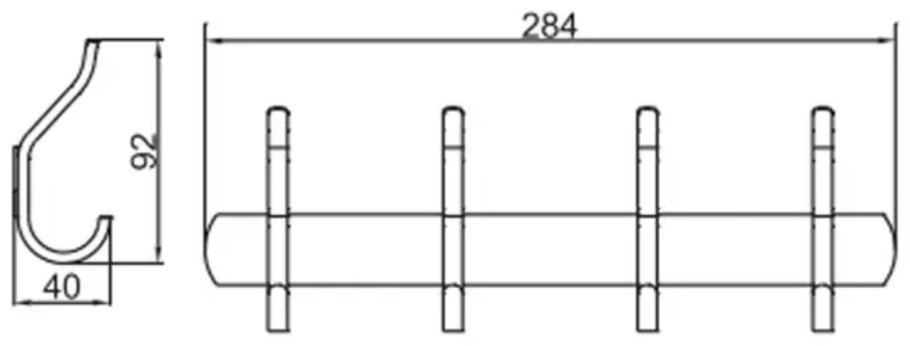 Potato набор крючков P143-4G 1 шт, металл купить,30900