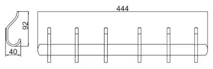 KABINKA.KZ держатель P143-6G 6 1 шт, нержавеющая сталь купить,30500