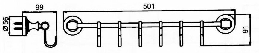 Potato крючок P2614-6 1 шт, металл купить,30600