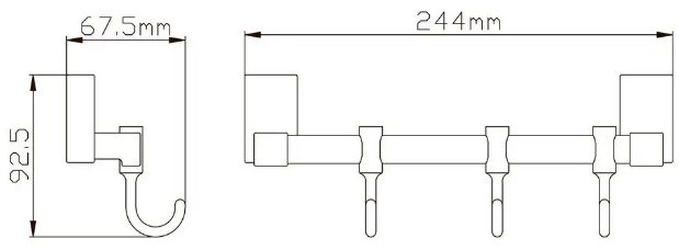 Potato набор крючков P1614-3 1 шт, нержавеющая сталь купить,30100