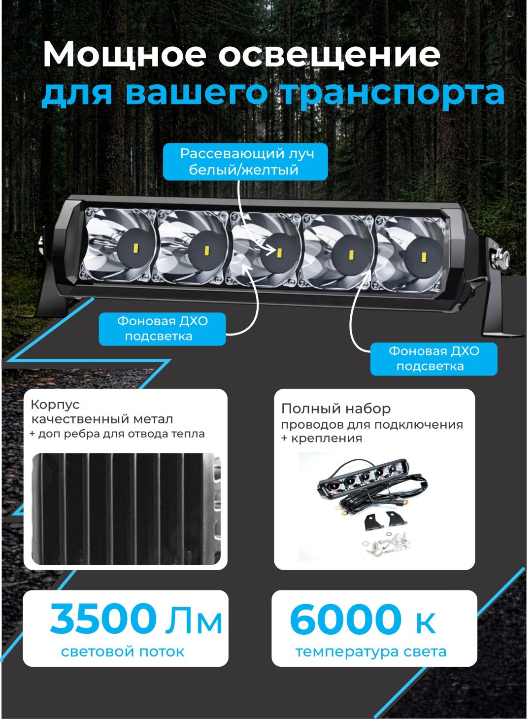 AURORA светодиодная балка ALO-D6-10-P23H1-A 75 Вт прямоугольная купить,52500