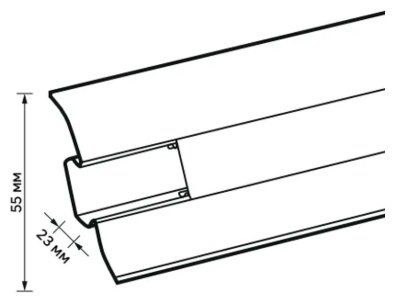 Плинтус 83410224 цвет дуб кремано, 2500х23х55 мм купить,20600