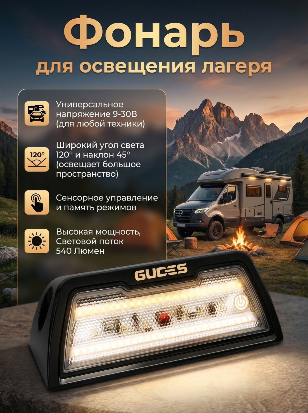 GUDES подсветка Gudes GD-OSV12-3 12 Вт прямоугольная купить,25300