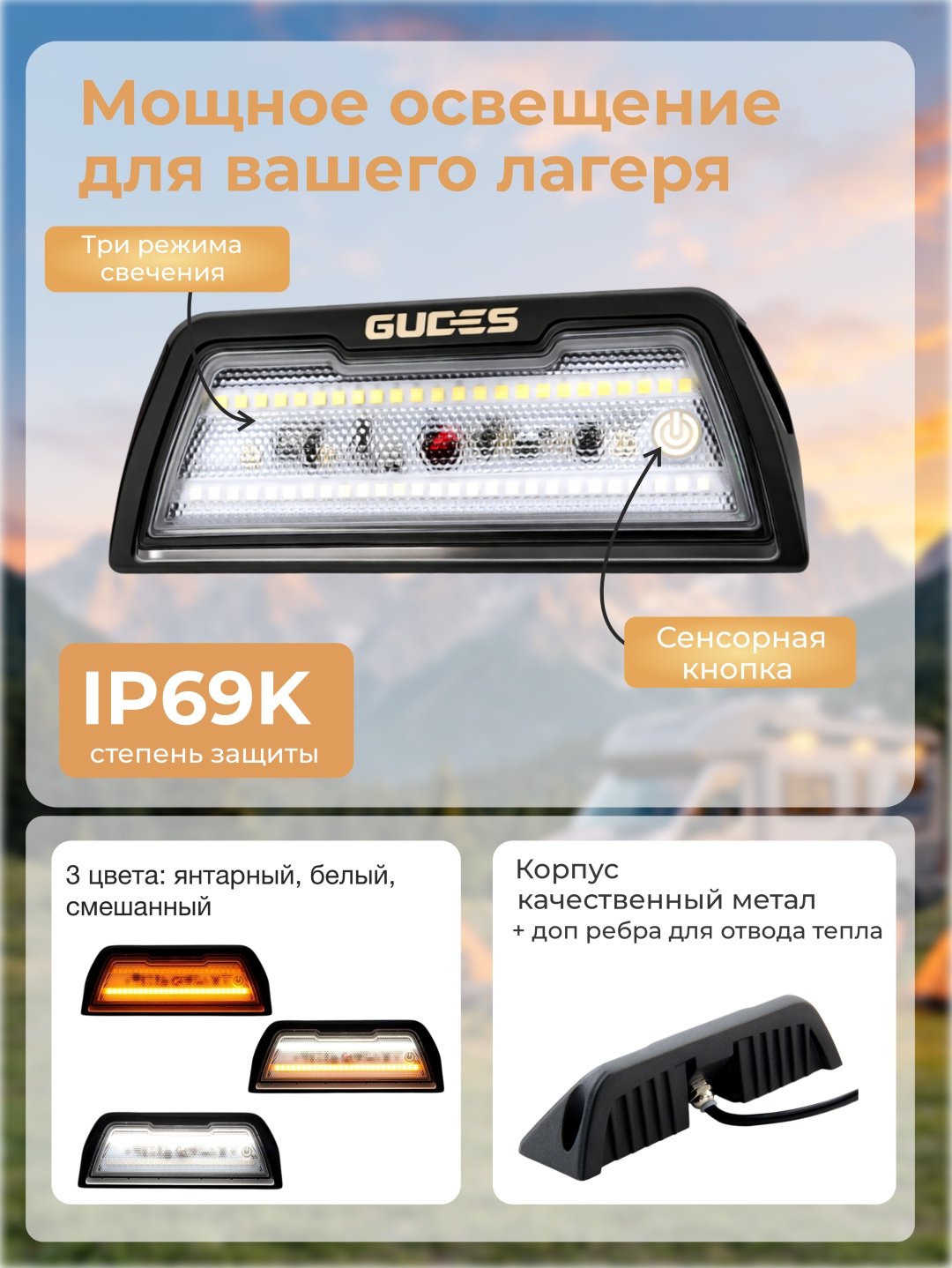 GUDES подсветка Gudes GD-OSV12-3 12 Вт прямоугольная купить,25300