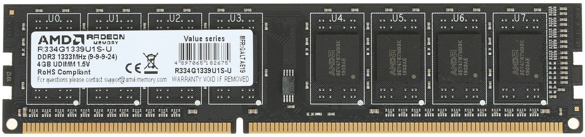 Оперативная память AMD R334G1339U1S-U 4 Гб купить,NaN