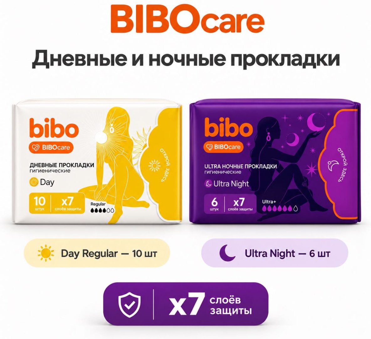 Bibo прокладки Дневной, ночной ultra 10.6 шт купить,1704
