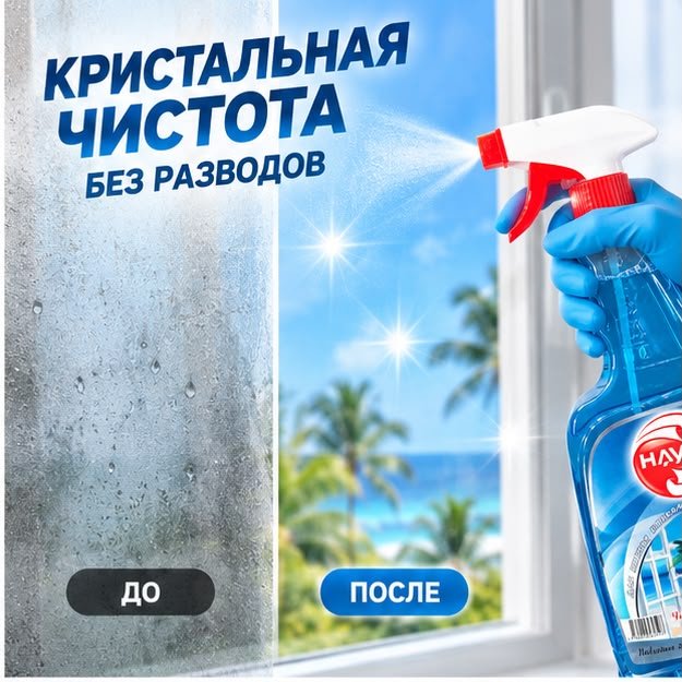 Спрей Hayat Стеклоочиститель Океан 575 мл купить,552
