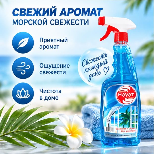 Спрей Hayat Стеклоочиститель Океан 575 мл купить,552