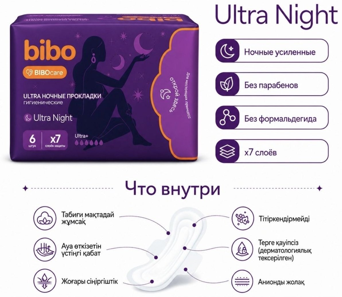 Bibo прокладки Дневной, ночной ultra 10.6 шт купить,1704