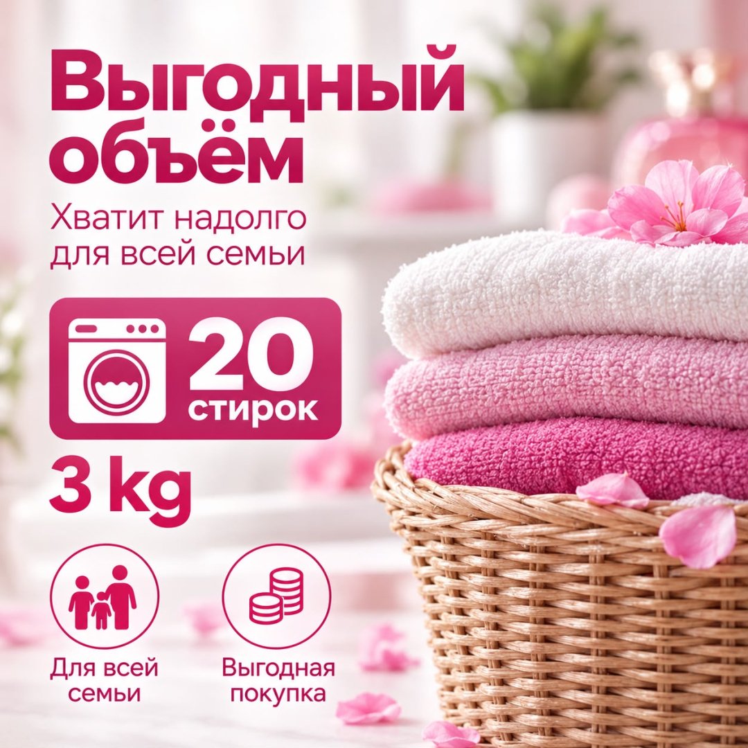 Стиральный порошок Bibo для белых и светлых тканей Doypack-Perfume 3 кг купить,2957