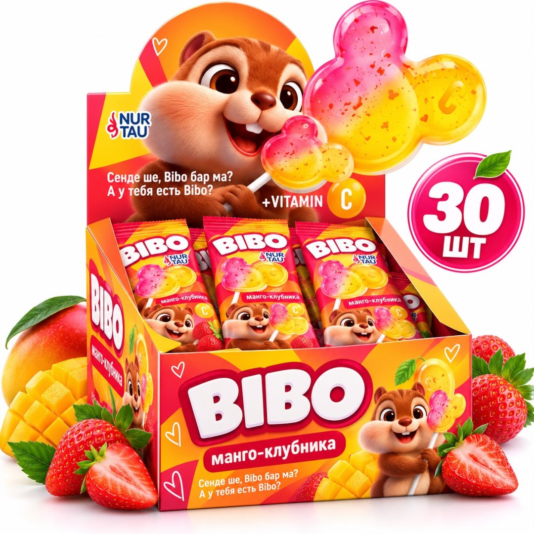 Конфеты карамель BIBO Манго - клубника 240 г купить,1996