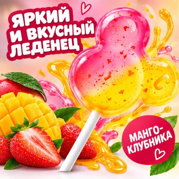 Конфеты карамель BIBO Манго - клубника 240 г купить,1996
