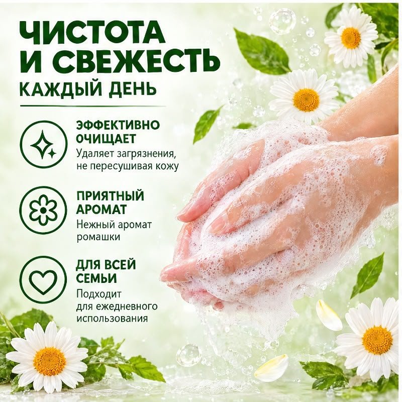 Кусковое мыло туалетное Olivia Ромашка Ромашка 140 г по 6 шт купить,2649