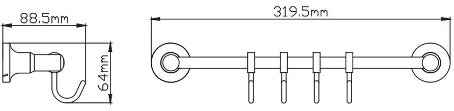 Potato держатель P1814-4BL 1 шт, металл купить,30000