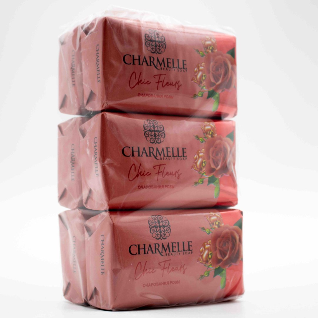 Кусковое мыло туалетное Charmelle Очарования Розы роза 140 г по 6 шт купить,2699