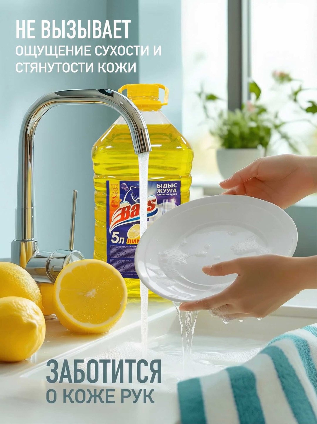 Bars жидкое гель для посуды Лимон 5 л купить,2618
