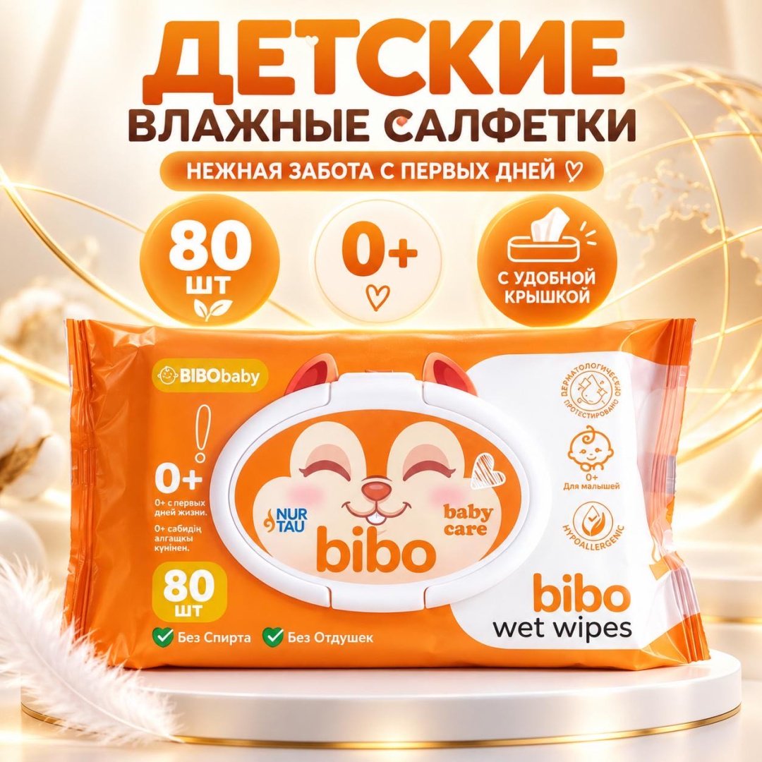 Детские влажные салфетки Bibo baby care 80 шт купить,891