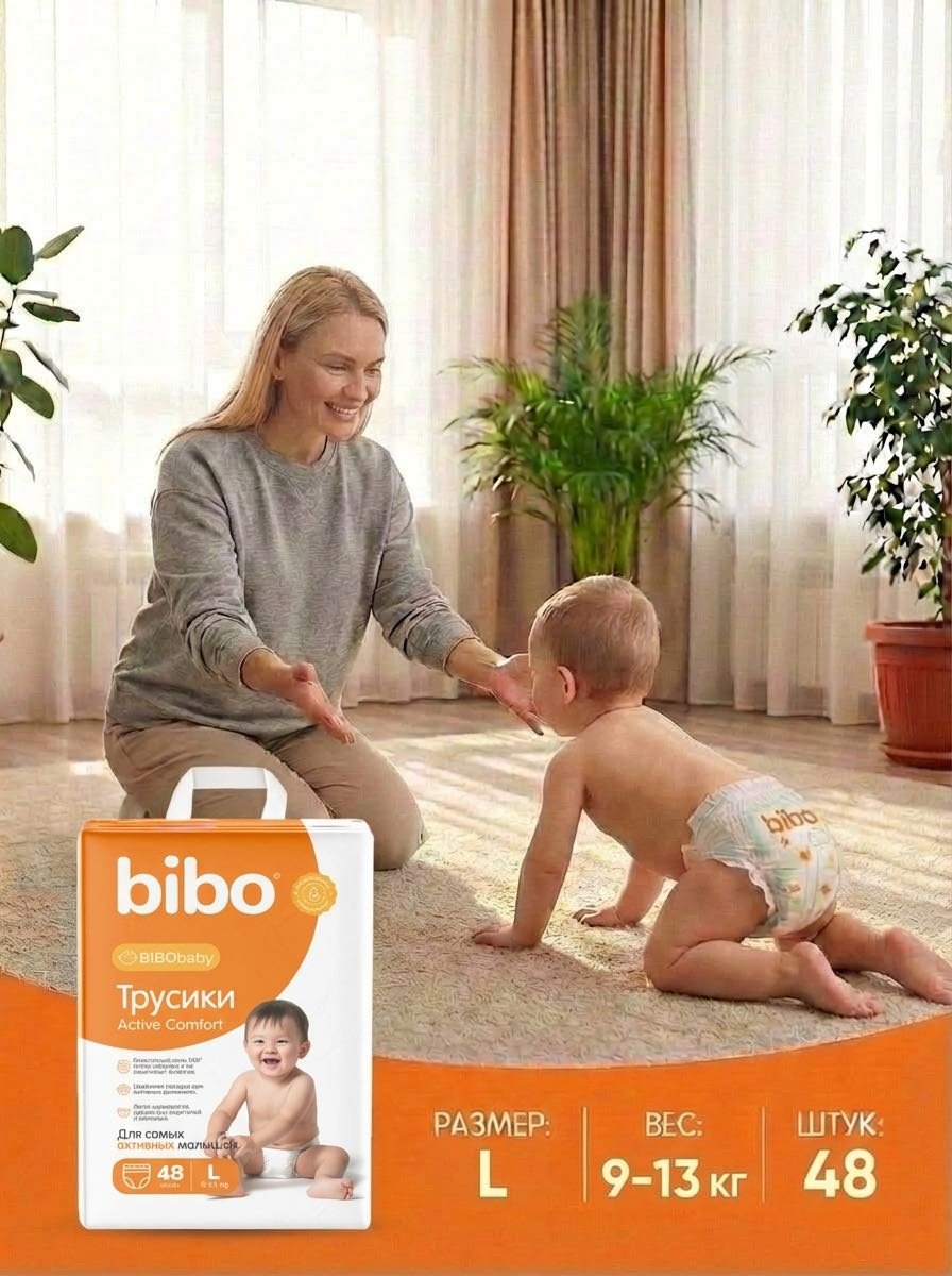Подгузники-трусики Bibo Active Comfort L, 48 шт купить,7198