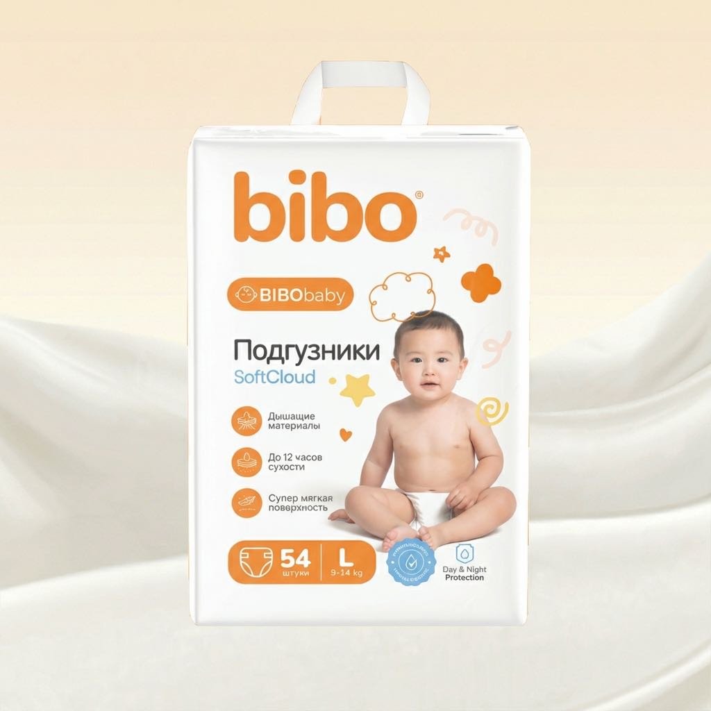 Подгузники Bibo SoftCloud L, 54 шт - ForteMarket Подгузники Bibo SoftCloud L, 54 шт купить,7198