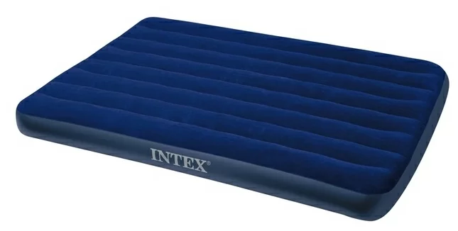 Матрас надувной Intex Dura-Beam Classic Downy Airbed Full 64758 blue 191х137х25 см купить,NaN