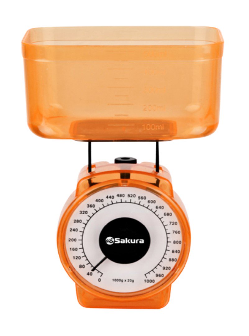 Весы кухонные Sakura SA-6018A оранжевые