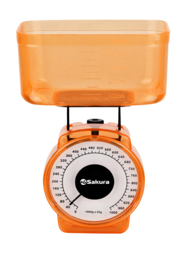 Весы кухонные Sakura SA-6018A оранжевые