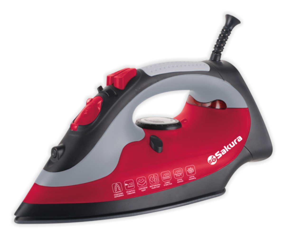 Утюг Sakura SA-3003CRB красный купить,NaN