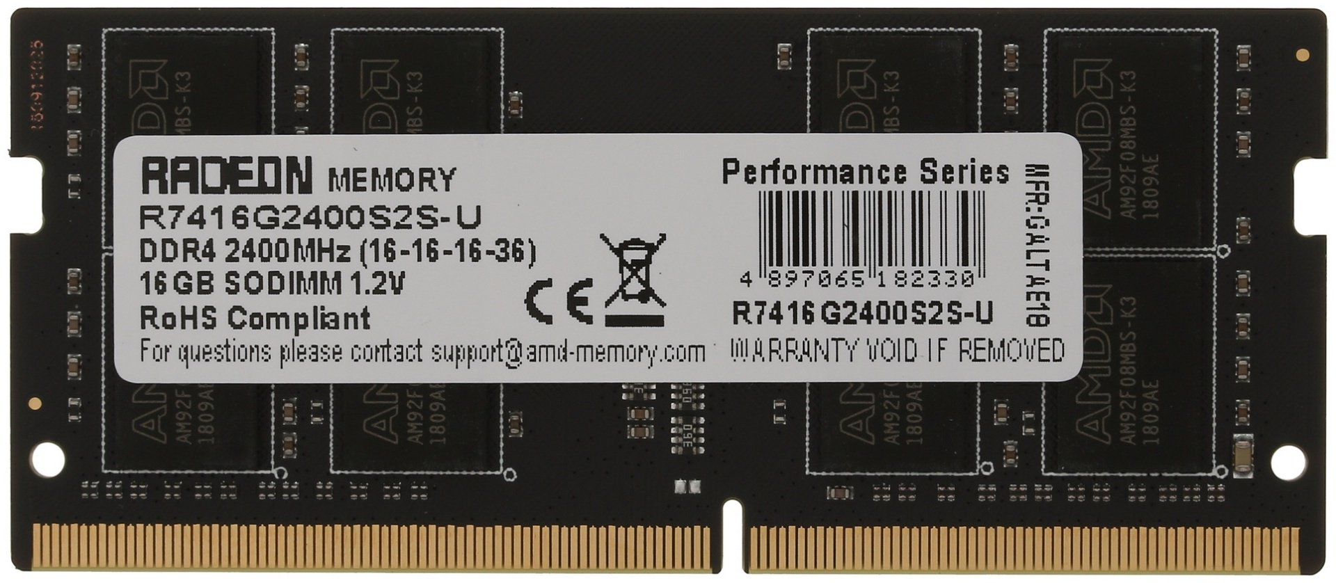 Оперативная память AMD Radeon R7416G2400S2S-U 16 Гб