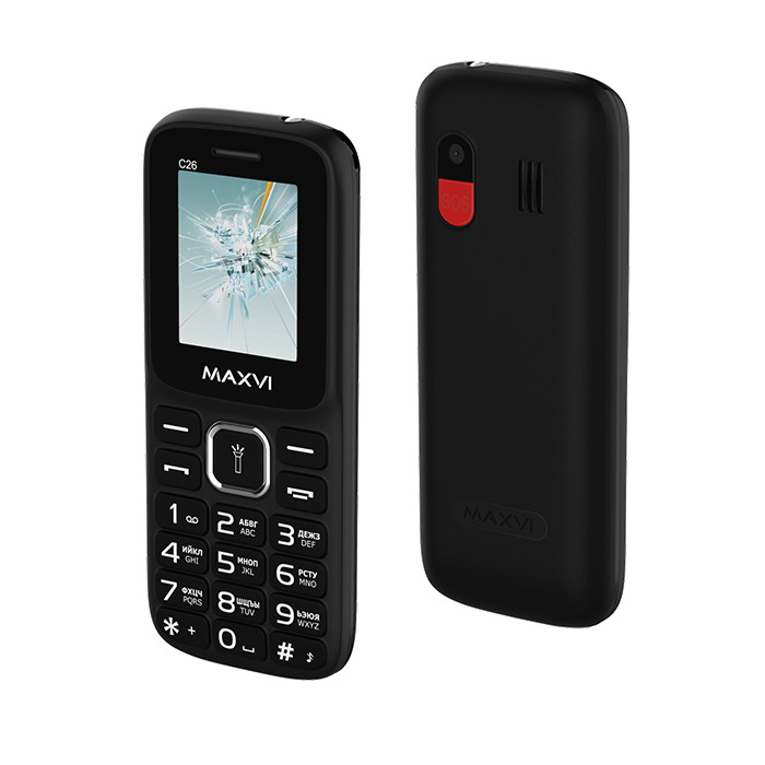 Мобильный телефон Maxvi C26 Black купить,NaN