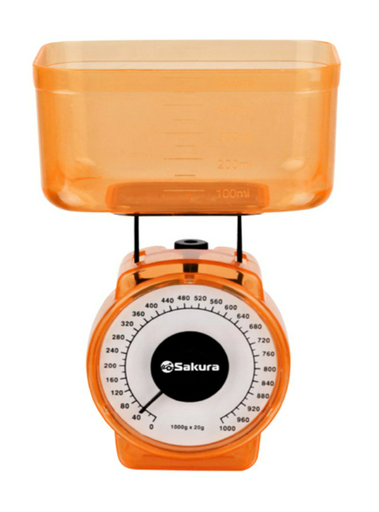 Весы кухонные Sakura SA-6018A оранжевые