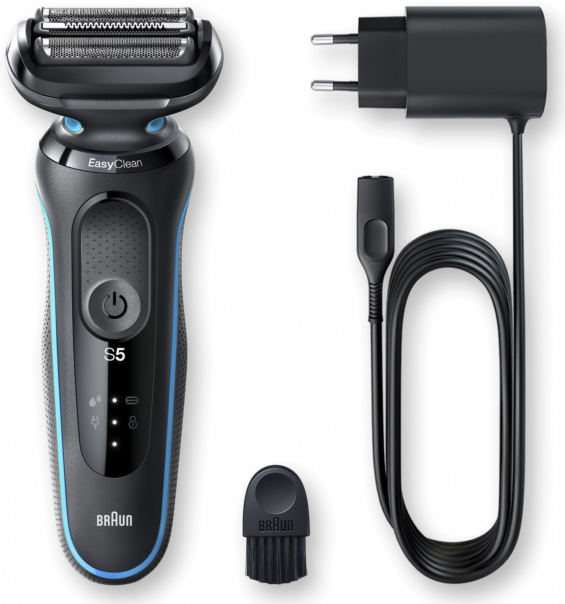 Электробритва Braun 50-M1000s черно-синяя