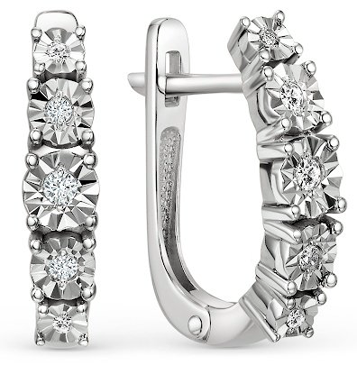 Серьги IMPERIAL С1233-220 вес 2.58 г золото, бриллиант купить,NaN