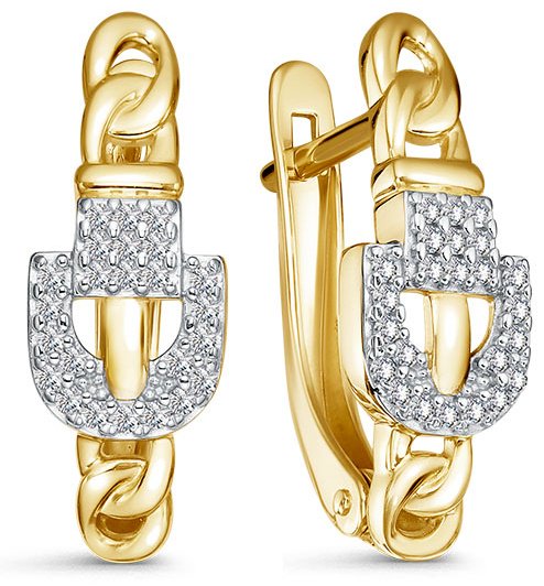 Серьги IMPERIAL С3683-0320 вес 2.76 г золото, бриллиант купить,480174