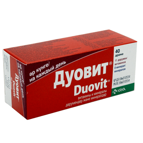 KRKA d.d. Дуовит 40шт драже