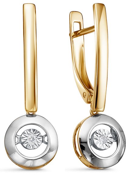 Серьги IMPERIAL С3124-320 вес 2.06 г золото, бриллиант купить,351100