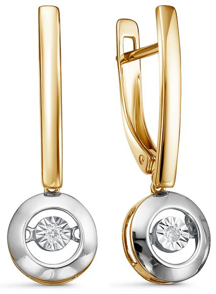 Серьги IMPERIAL С3124-320 вес 2.06 г золото, бриллиант купить,351100