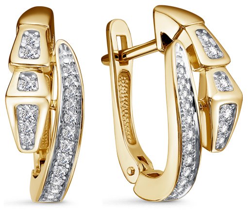 Серьги IMPERIAL С3494-0320 вес 4.28 г золото, бриллиант купить,936150