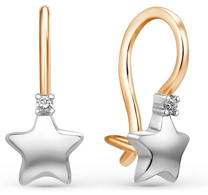 Серьги IMPERIAL С1385-120 вес 0.91 г золото, бриллиант купить,152712