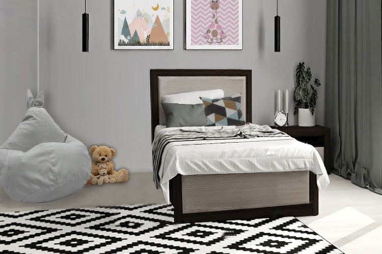Кровать LuX MebeL 91065 200x90х42см коричневый купить,NaN