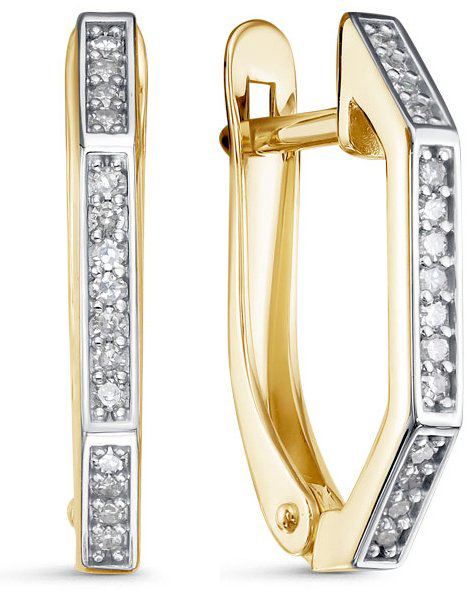 Серьги IMPERIAL С3452-0320 вес 2.45 г золото, бриллиант купить,464250