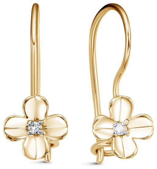 Серьги IMPERIAL С2899-320 вес 0.84 г золото, бриллиант купить,150300