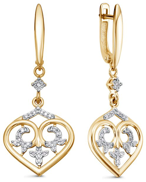 Серьги IMPERIAL С3079-0320 вес 4.57 г золото, бриллиант купить,836500