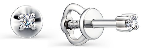 Пусеты IMPERIAL С0363-220 вес 1.12 г золото, бриллиант купить,236900