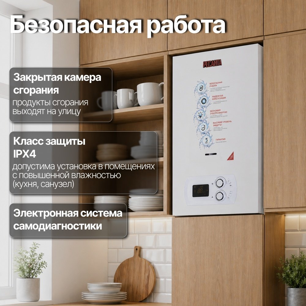 Газовый котел Ресанта ГК-30 74/9/6 без дымохода купить,NaN